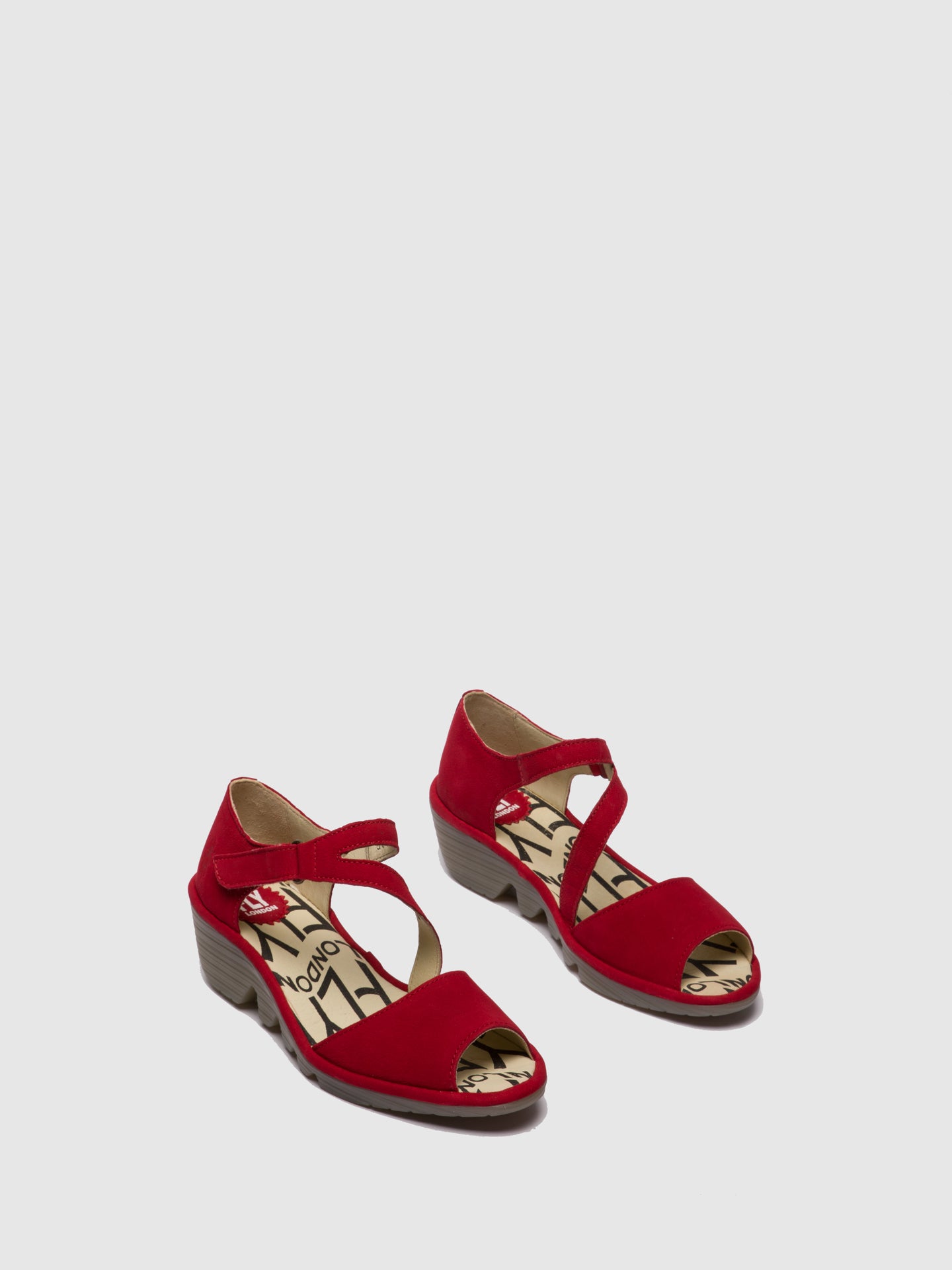 Fly London Sandálias com Velcro PONA156FLY Firebrick